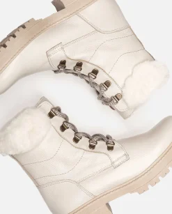 Botte à Cheville Plate BERNA-001 Beige
