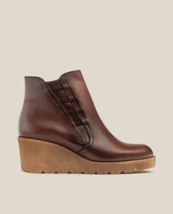 Bottine à Talon Compensée MADONA-006 Marron