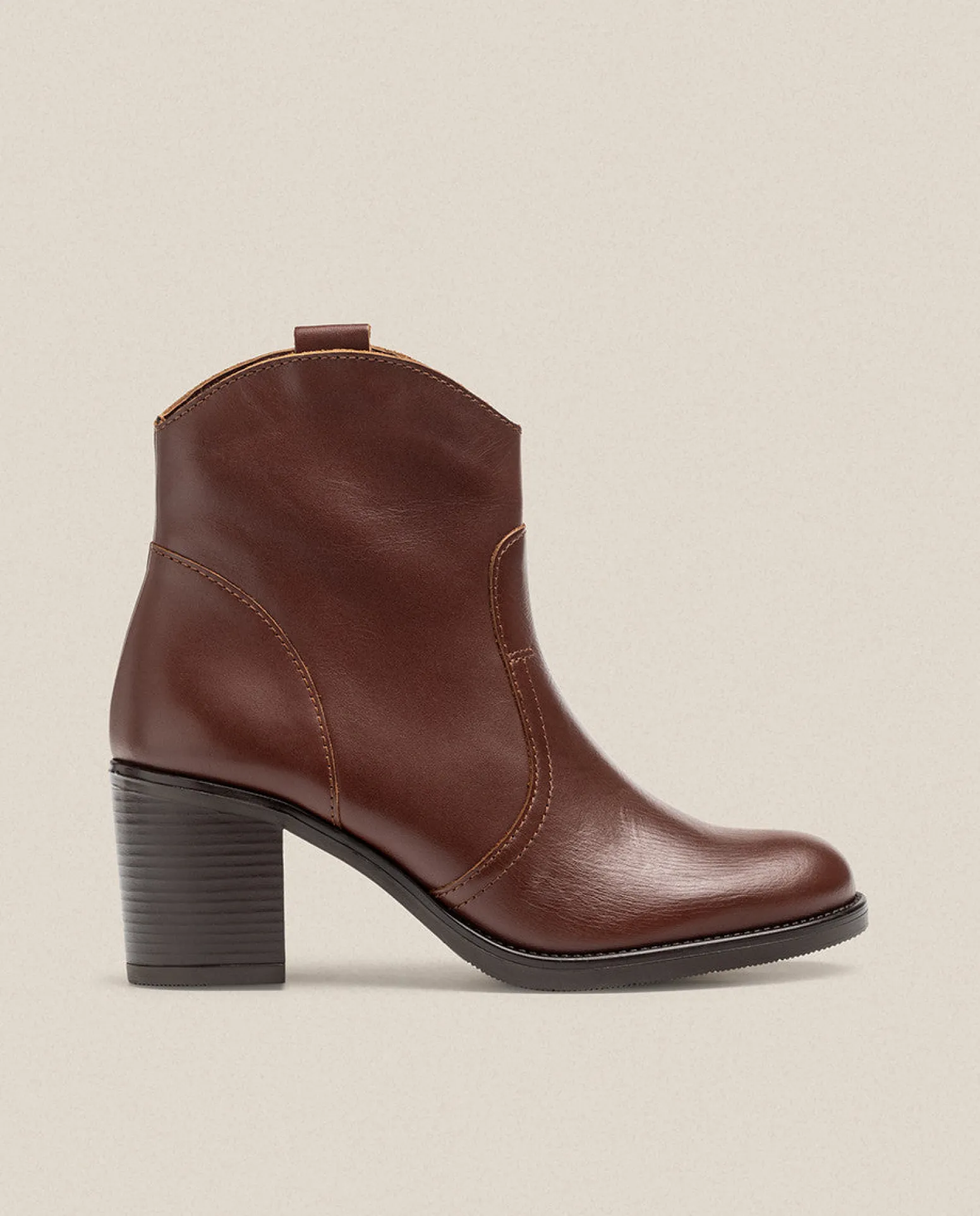 Bottine à Talon ORNE-003 Marron
