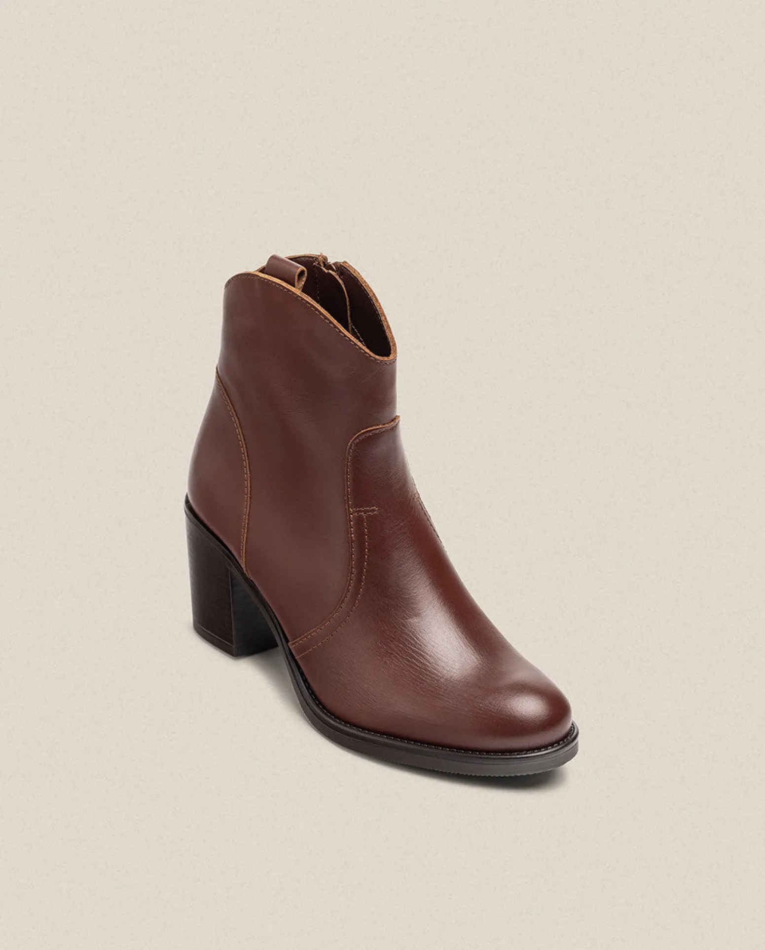 Bottine à Talon ORNE-003 Marron