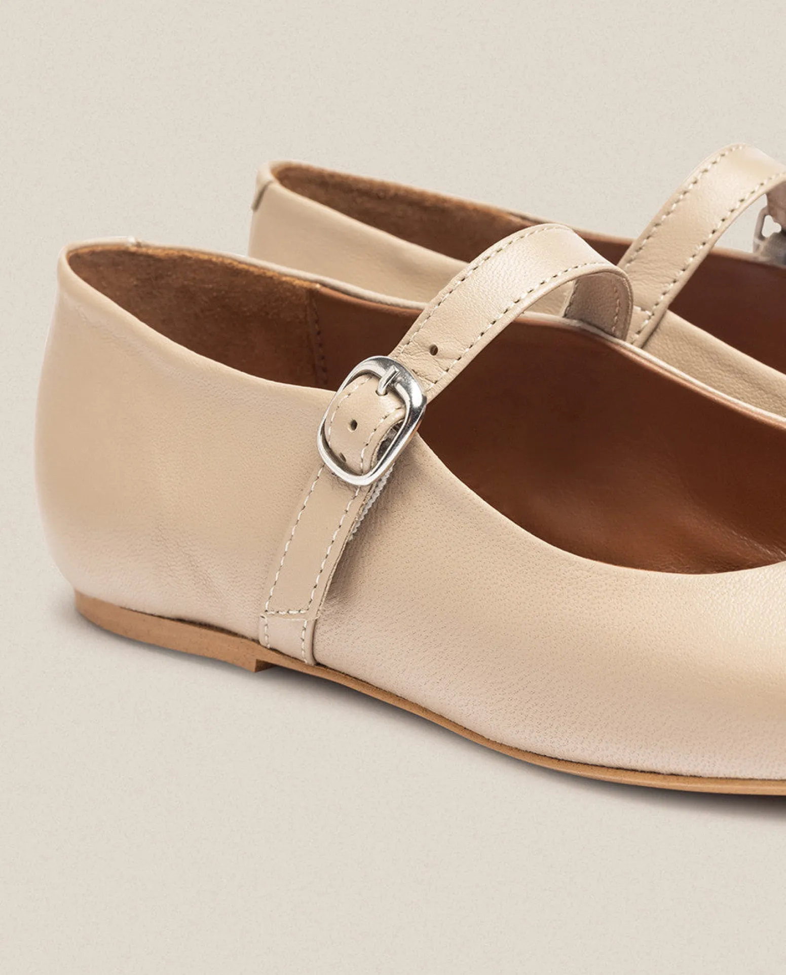 Chaussure Plate LENNA-001 Beige