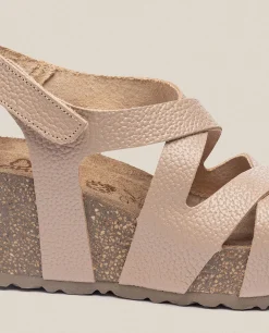 Sandale à Semelle Compensée BARI-303 Beige