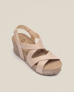 Sandale à Semelle Compensée BARI-303 Beige