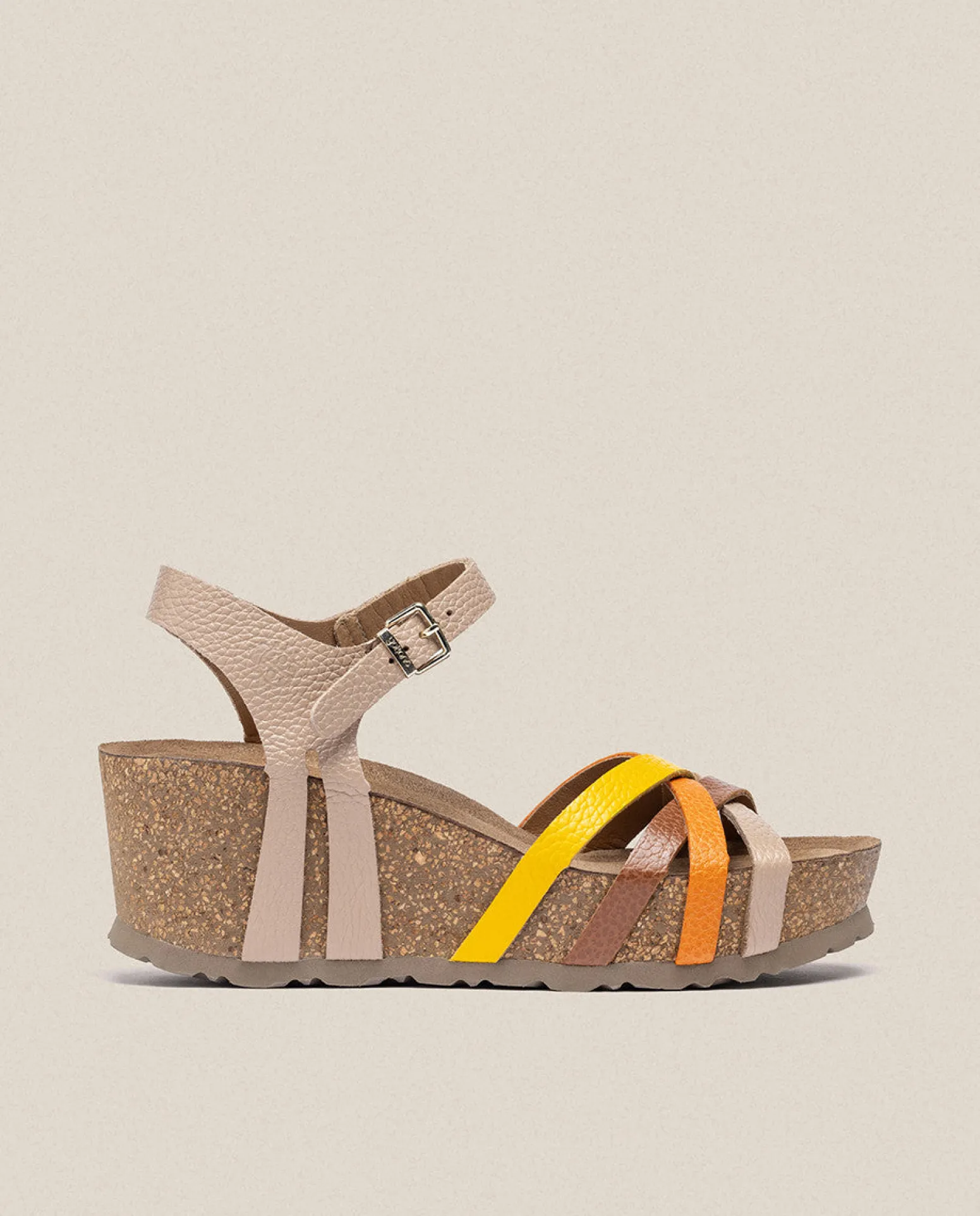 Sandale à Semelle Compensée BARI-302 Beige