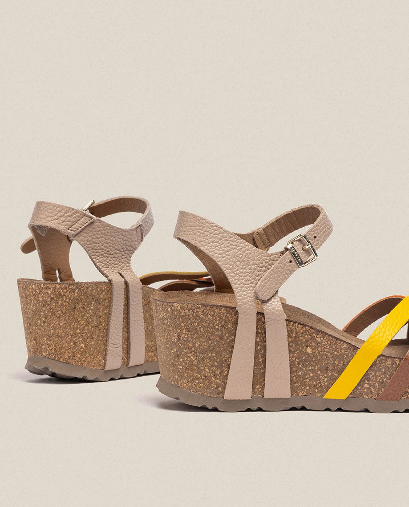 Sandale à Semelle Compensée BARI-302 Beige