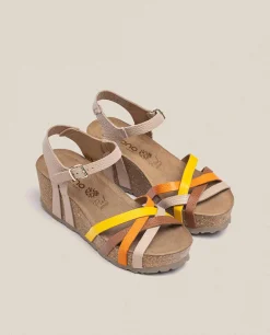 Sandale à Semelle Compensée BARI-302 Beige