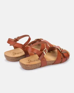 Sandale Plate IBIZA-185 Marron