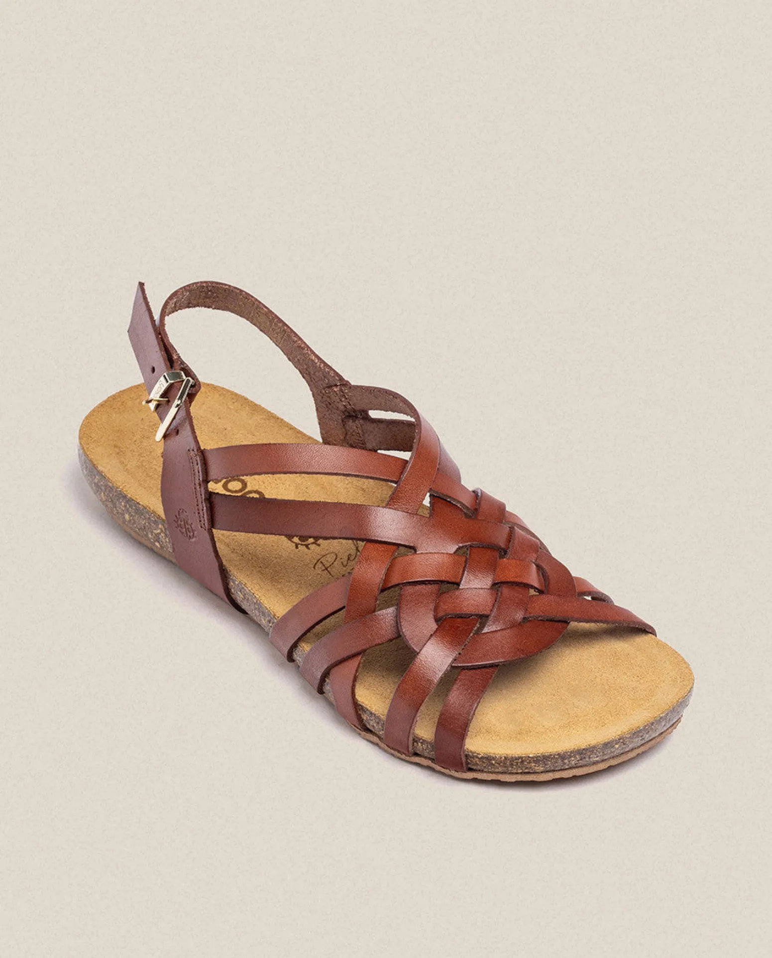 Sandale Plate IBIZA-175 Marron