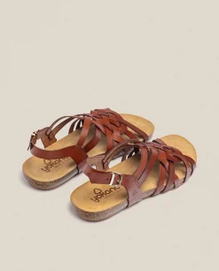Sandale Plate IBIZA-175 Marron