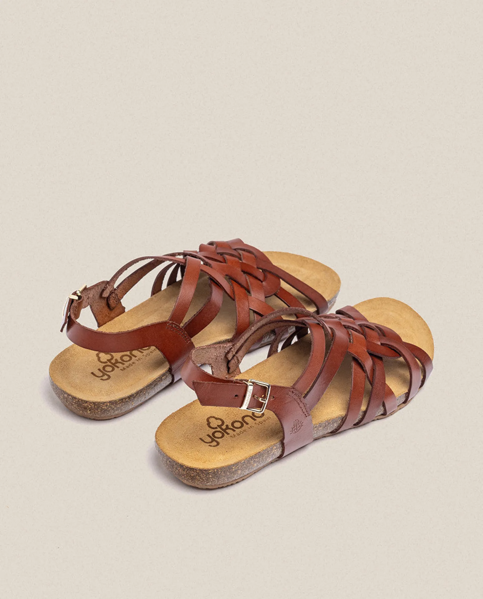Sandale Plate IBIZA-175 Marron