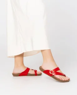 Sandale Plate IBIZA-013 Rouge