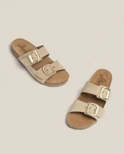 Sandale Plate JERBA-136 Beige