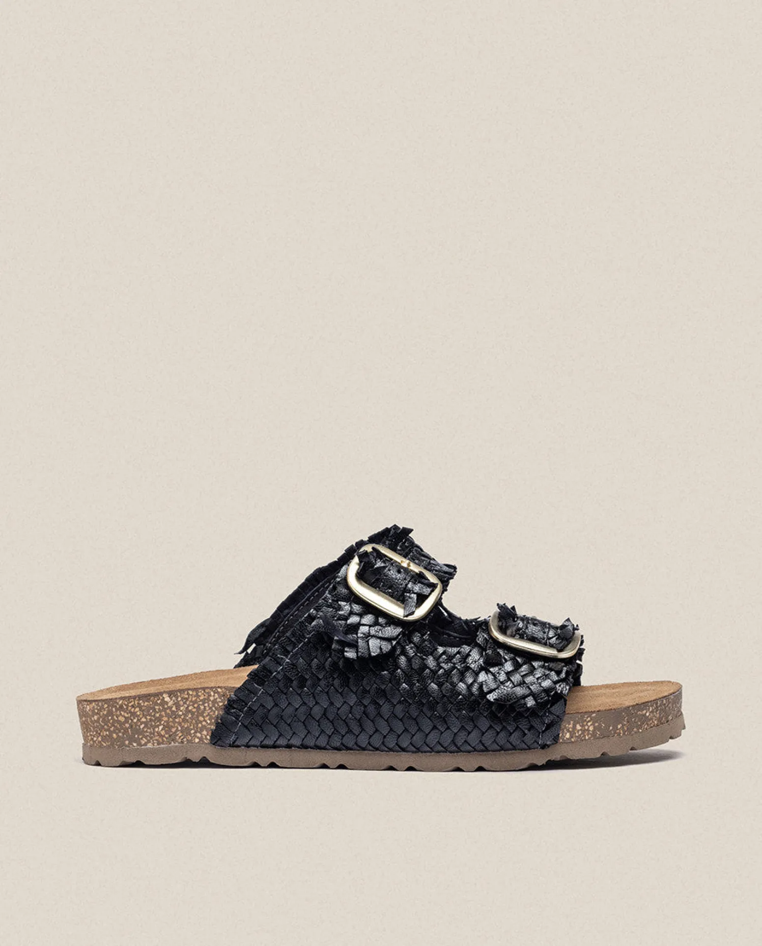 Sandale Plate JERBA-143 Noir