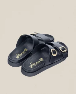 Sandale Plate MORENA-004 Noir